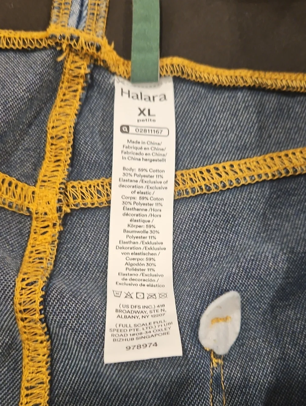 High-Waisted Wide Leg Jeans in Light Denim Blue XL Petite - Picture 6 of 10